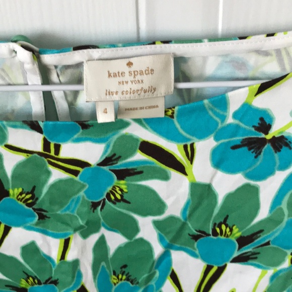 Kate Spade short sleeve floral top, Size 4 - Picture 2 of 4